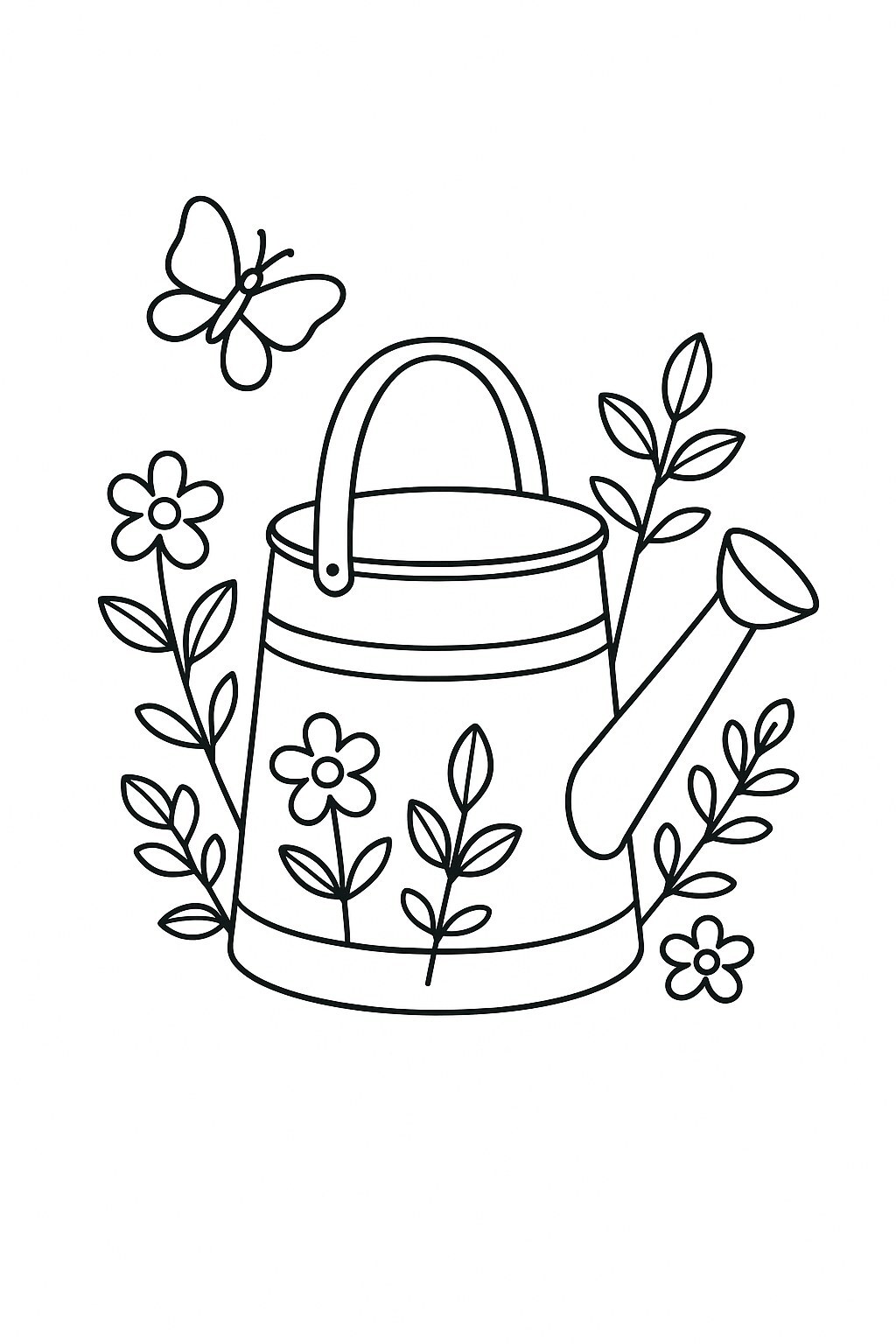 Bucket in the Flower Garden