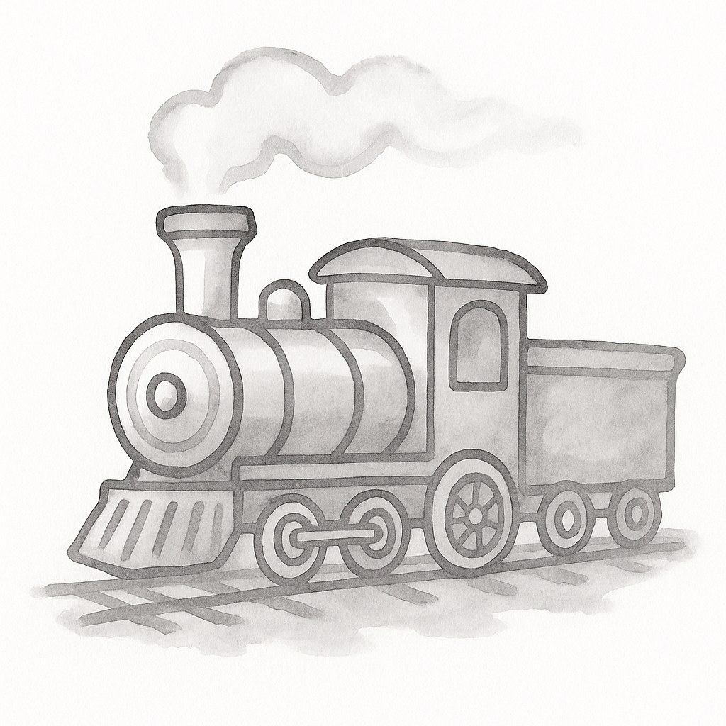 Creative Watercolor Train
