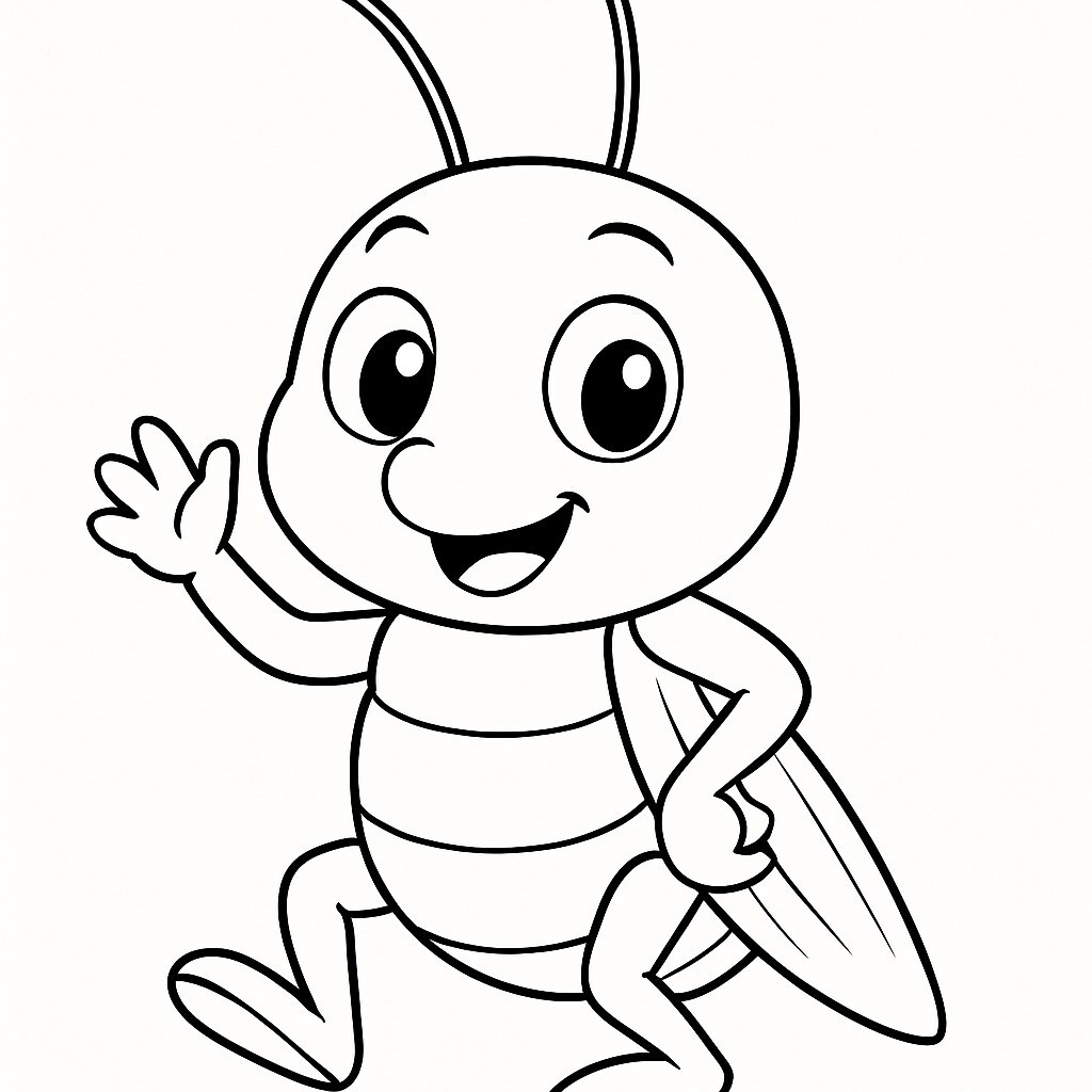 Cute Cartoon Cricket