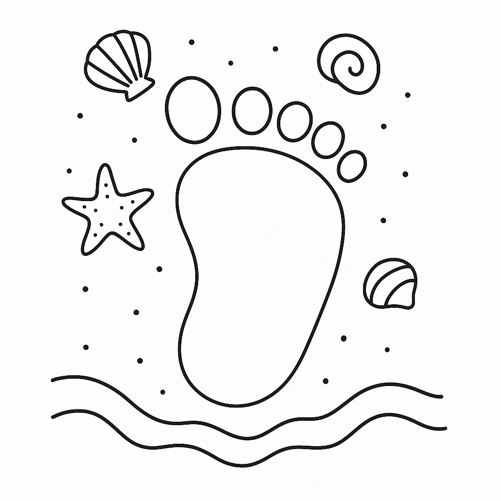 Green Sea Footprints