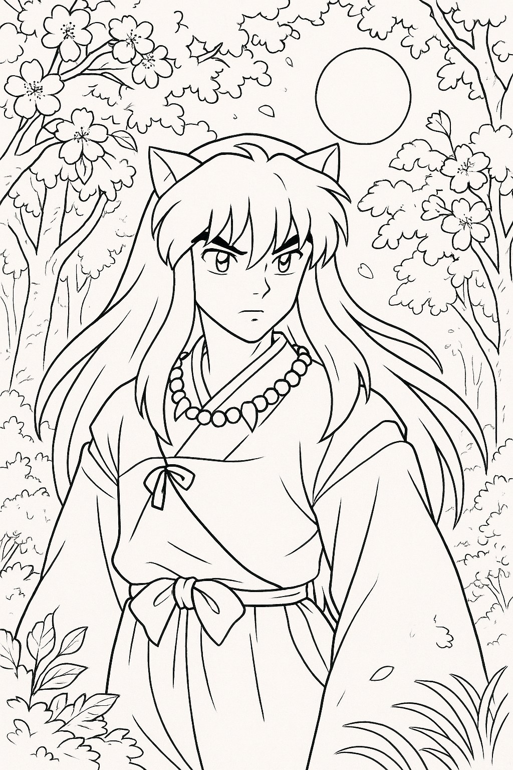 Inuyasha in a Fairy Tale Forest Setting
