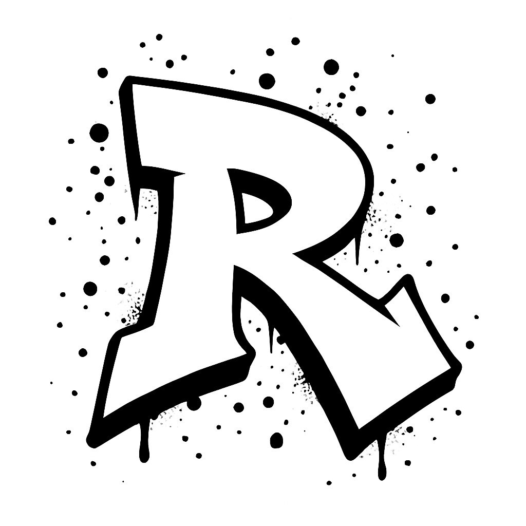 Graffiti Style Letter 'R'