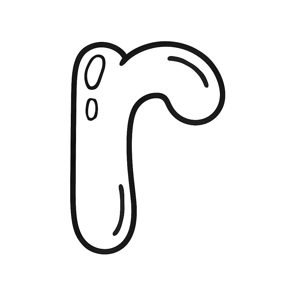 Bubble Letter R