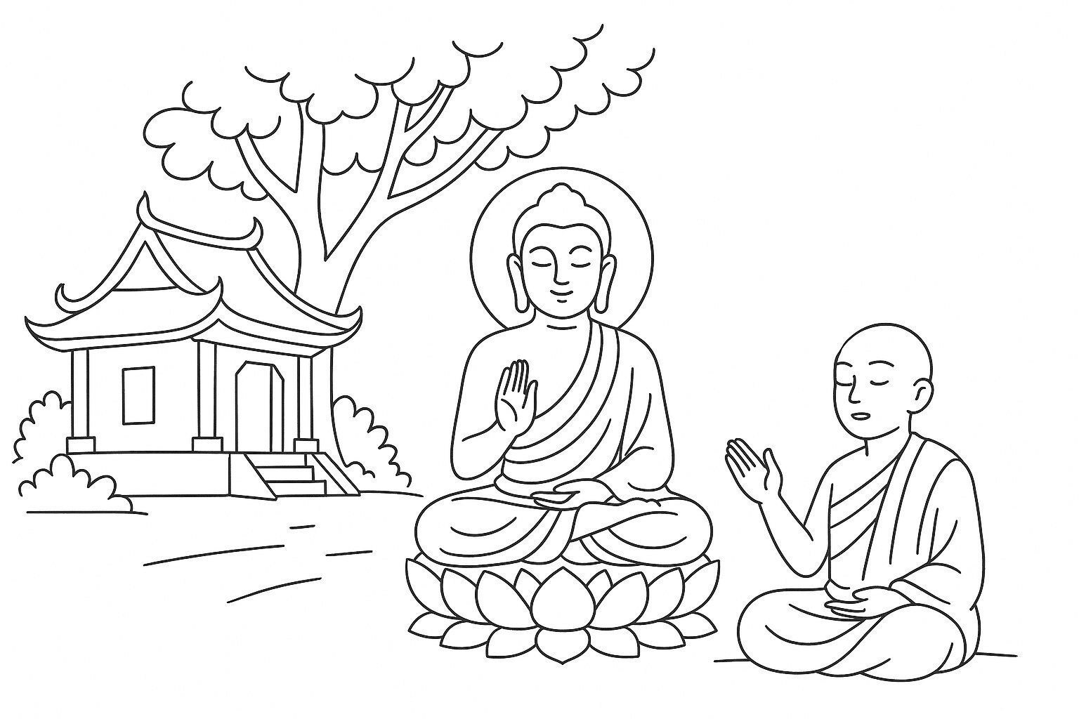 Temple Illustration Style