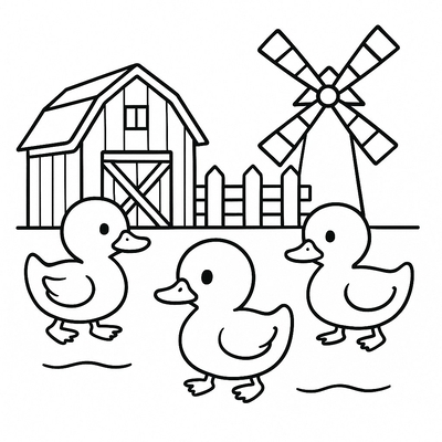 1–3 Duck Number Coloring Pages for Kids – Adorable 2026