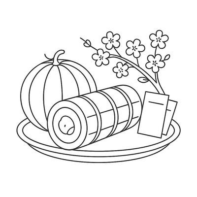 Bánh Tét Coloring Pages for Kids – Most Beautiful and Creative 2026