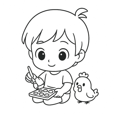 Bé Bun’s Cute Chicken Coloring Pages for Kids 2026