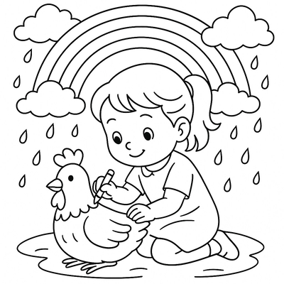 Bé Bun’s Cute Chicken Coloring Pages for Kids 2026