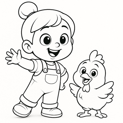 Bé Bun’s Cute Chicken Coloring Pages for Kids 2026