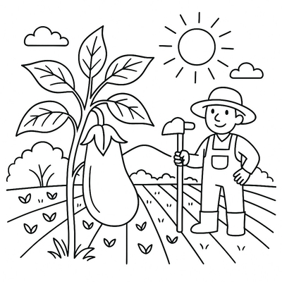 Beautiful, Easy-to-Download Eggplant Coloring Pages for Kids 2026