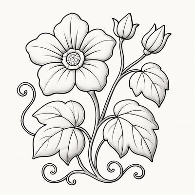 Cucumber Flower Coloring Pages for Kids – Creative Fun 2026