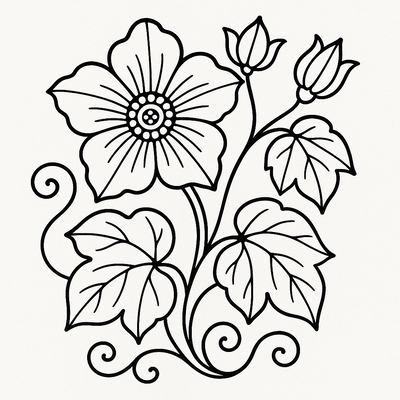 Cucumber Flower Coloring Pages for Kids – Creative Fun 2026