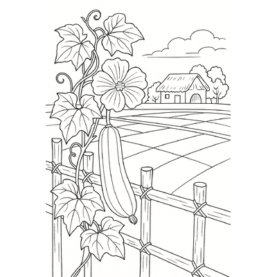 Cucumber Flower Coloring Pages for Kids – Creative Fun 2026