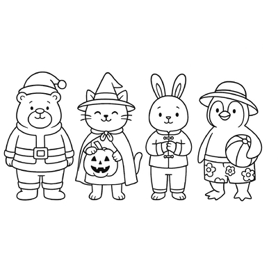 Cute Animal Coloring Practice Pages for Kids 2026