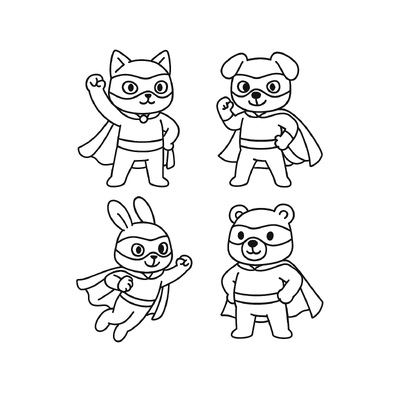 Cute Animal Coloring Practice Pages for Kids 2026