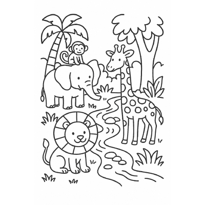 Cute Animal Coloring Practice Pages for Kids 2026