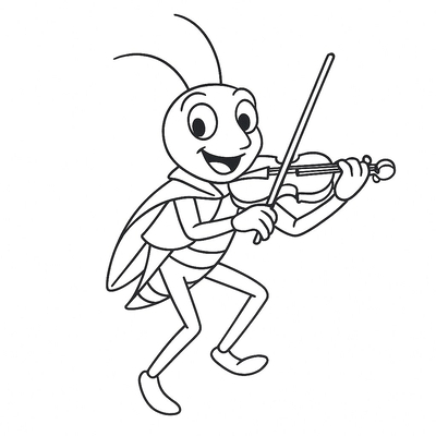 Cute, Easy-to-Download Cricket Coloring Pages for Kids 2026