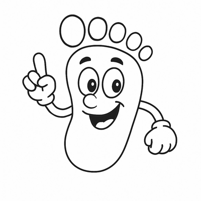 Cute Foot Coloring Pages for Kids 2026 – Download PDF