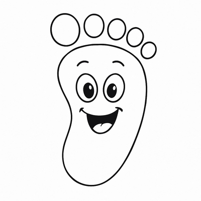 Cute Foot Coloring Pages for Kids 2026 – Download PDF