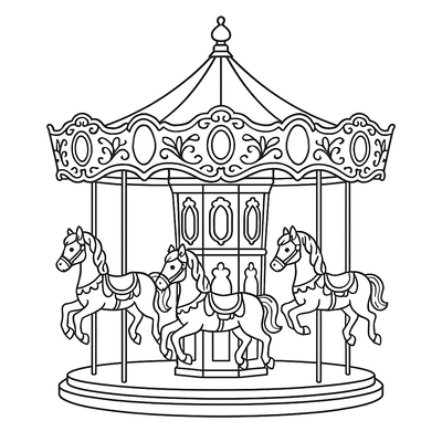 Cutest Carousel Coloring Pages for Kids 2026 – Download PDF