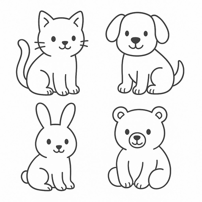 Free Black-and-White Coloring Practice Pages for Kids 2026
