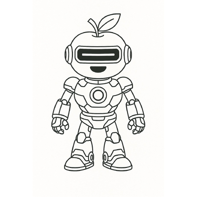 Fruit Robot Coloring Pages for Kids – Creative Fun 2026