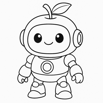Fruit Robot Coloring Pages for Kids – Creative Fun 2026