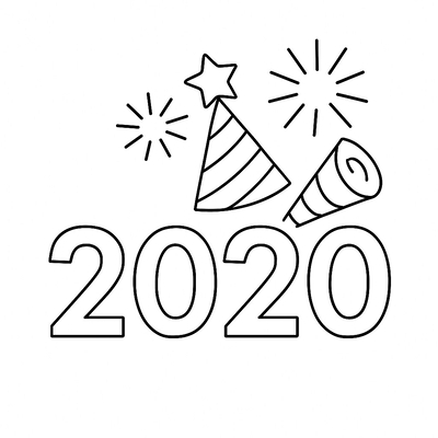 Happy New Year 2020 Coloring Pages for Kids – Creative Fun 2026