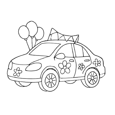 Kun Multicolored Car Coloring Pages for Kids 2026