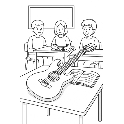 Musical Instrument Coloring Pages for Kids – Creative Fun 2026