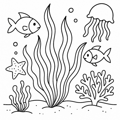 Seaweed Coloring Pages for Kids – Creative Fun 2026