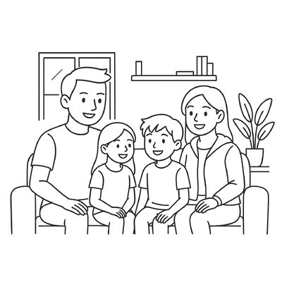 Small Family Coloring Pages for Kids – Meaningful 2026