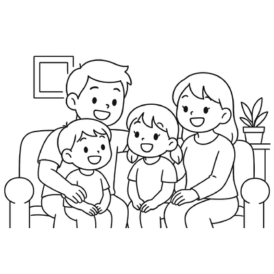 Small Family Coloring Pages for Kids – Meaningful 2026