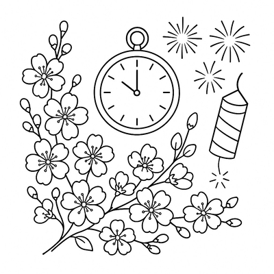 Tet Apricot Blossom Coloring Pages for Kids – Creative Fun 2026