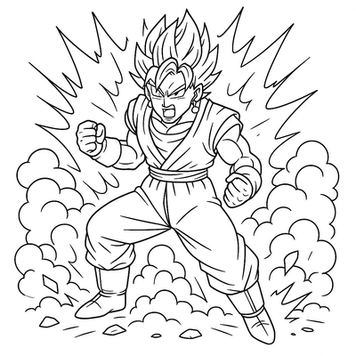Vegito Coloring Pages for Kids – Super Cool 2026