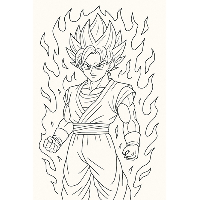 Vegito Coloring Pages for Kids – Super Cool 2026