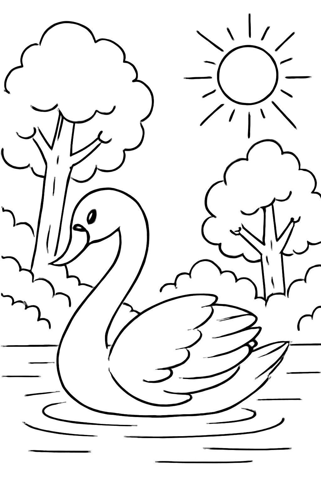 Swan in the Forest