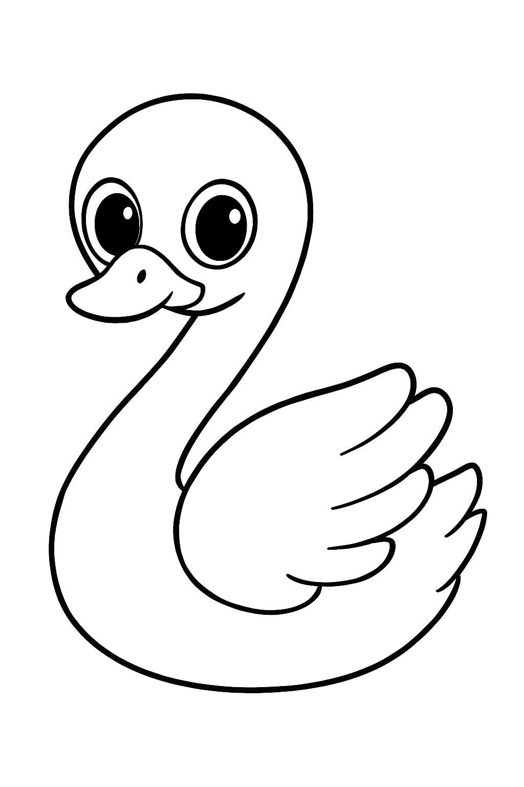 Cartoon Swan