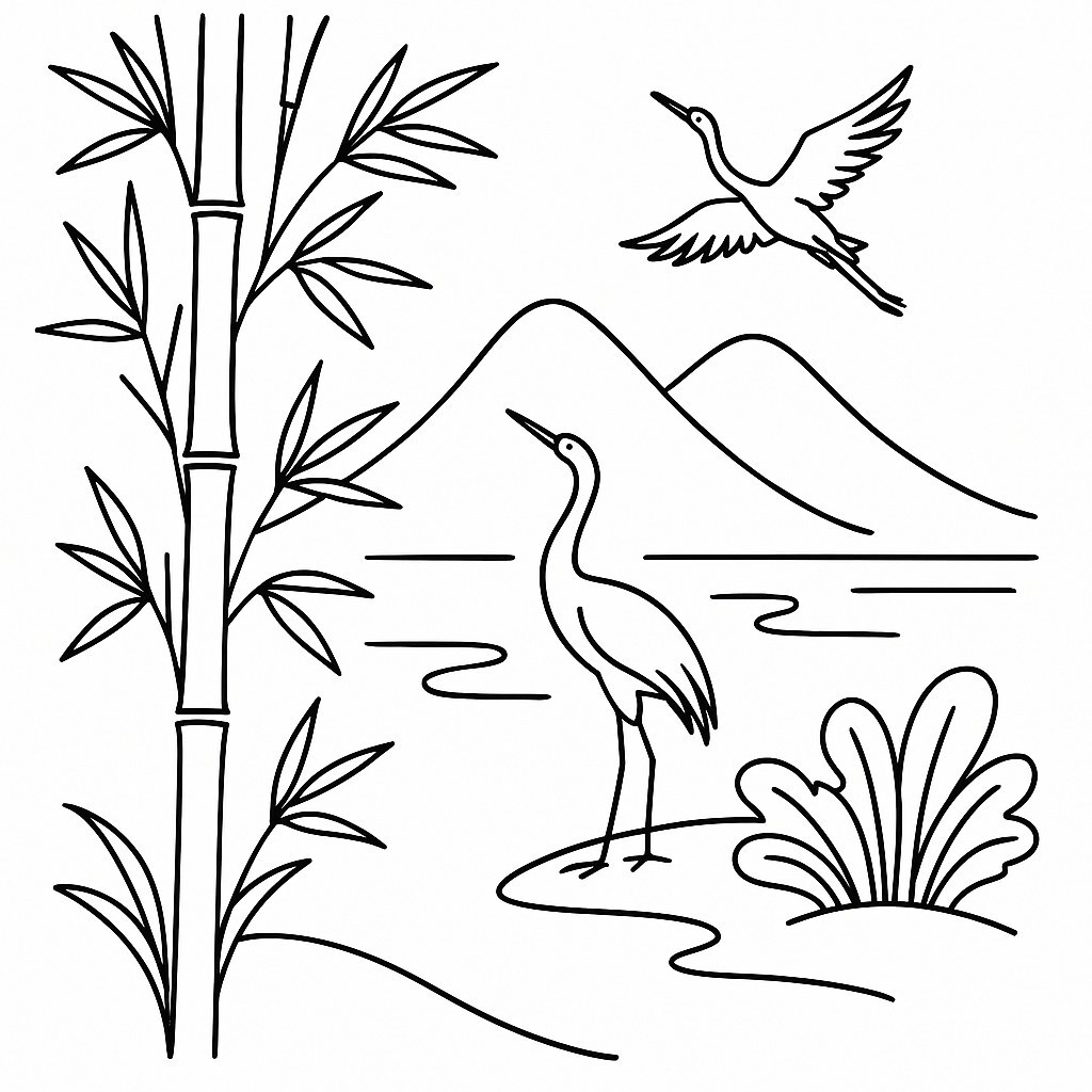 Classic Chinese Coloring Art