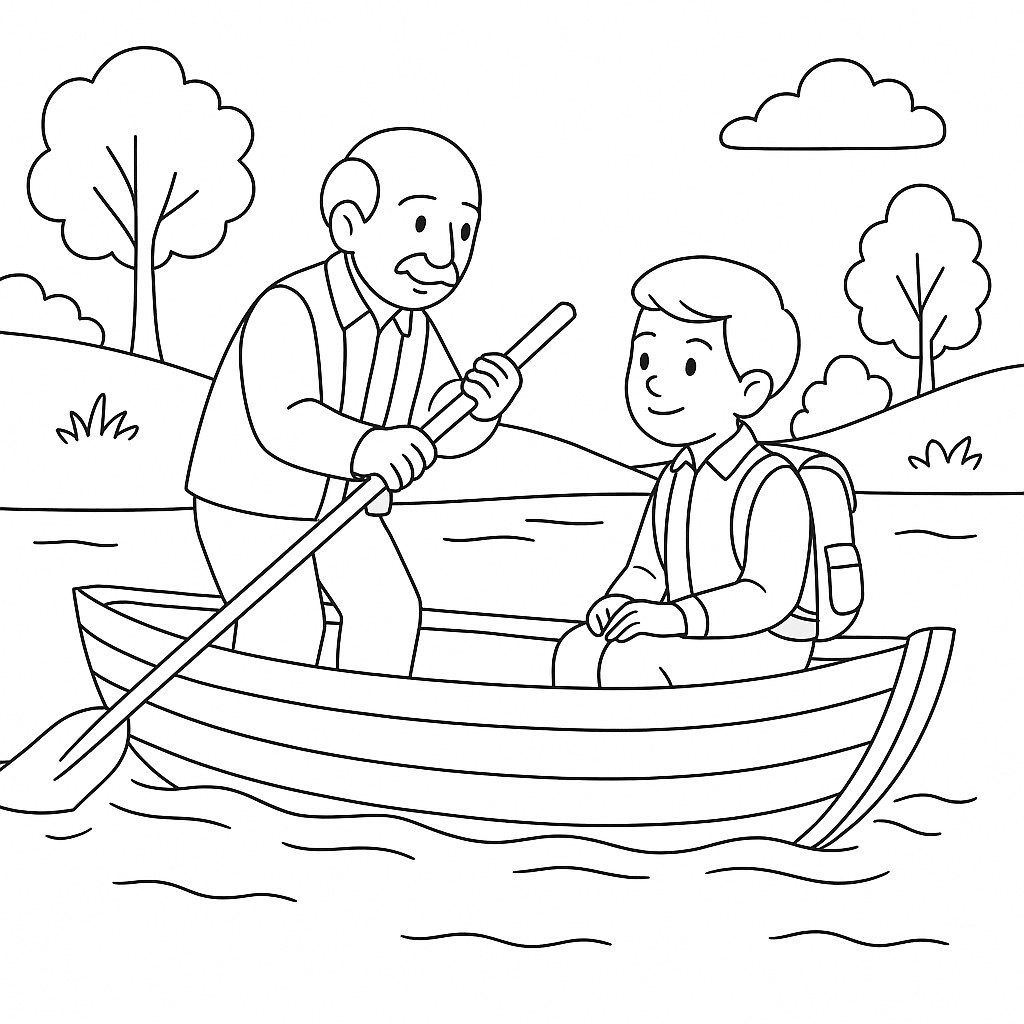 Boatman and Students