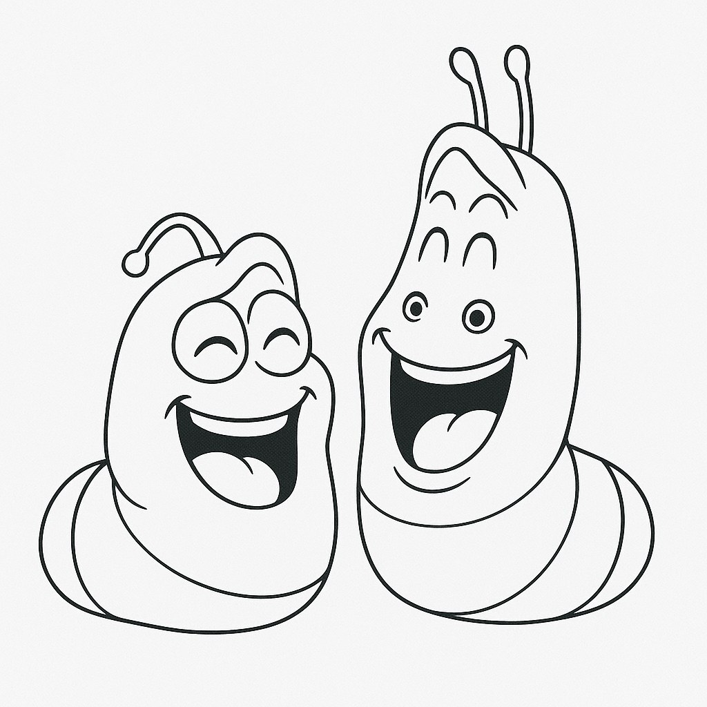Funny Larva Cartoon