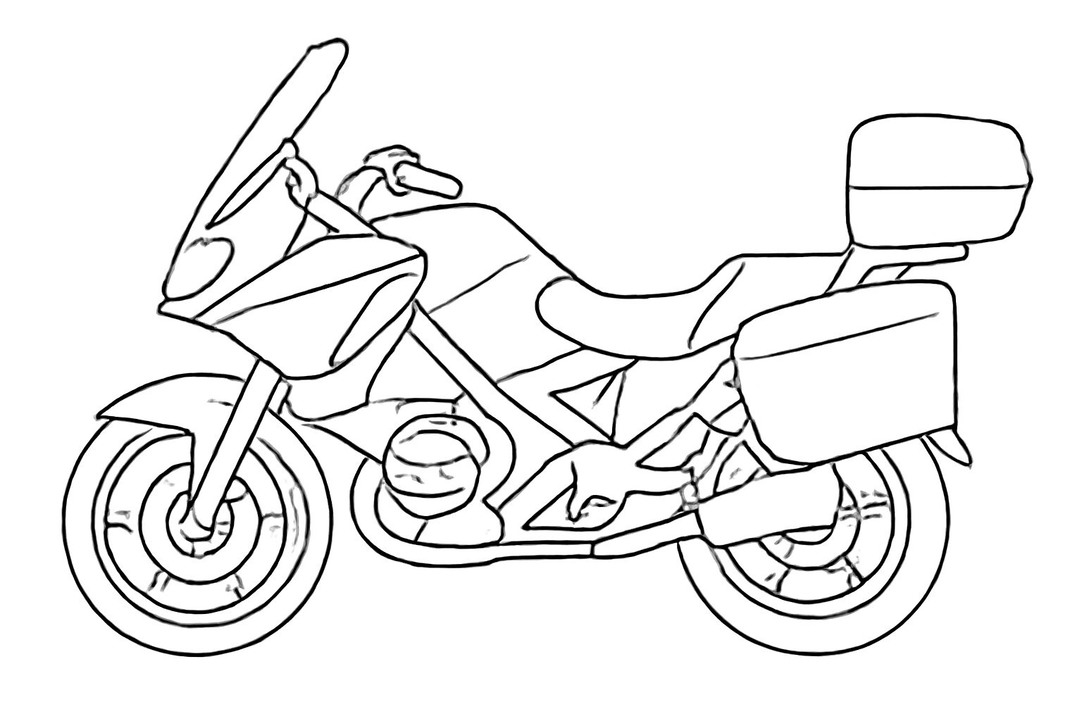 Long-Distance Touring Motorcycle