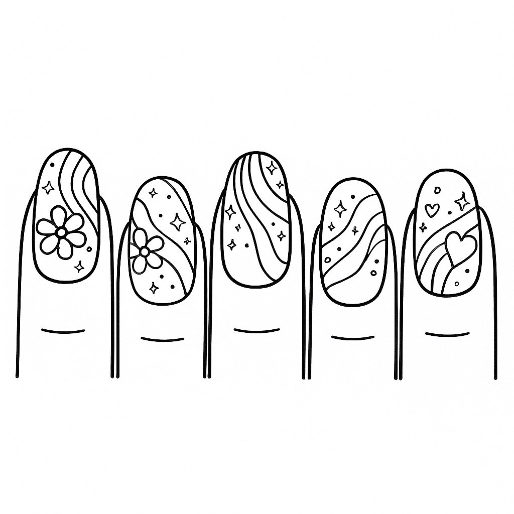 Artistic Nail Art Coloring