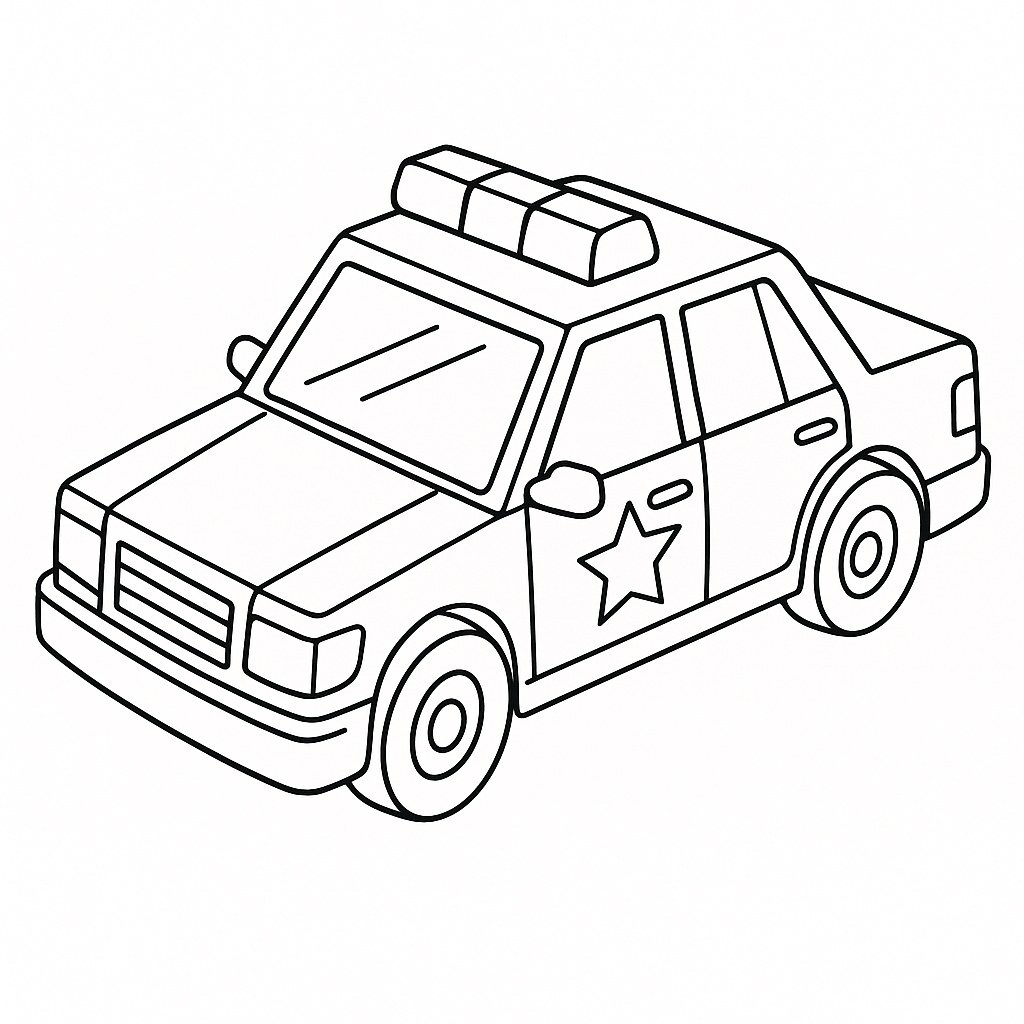 Neon Police Car