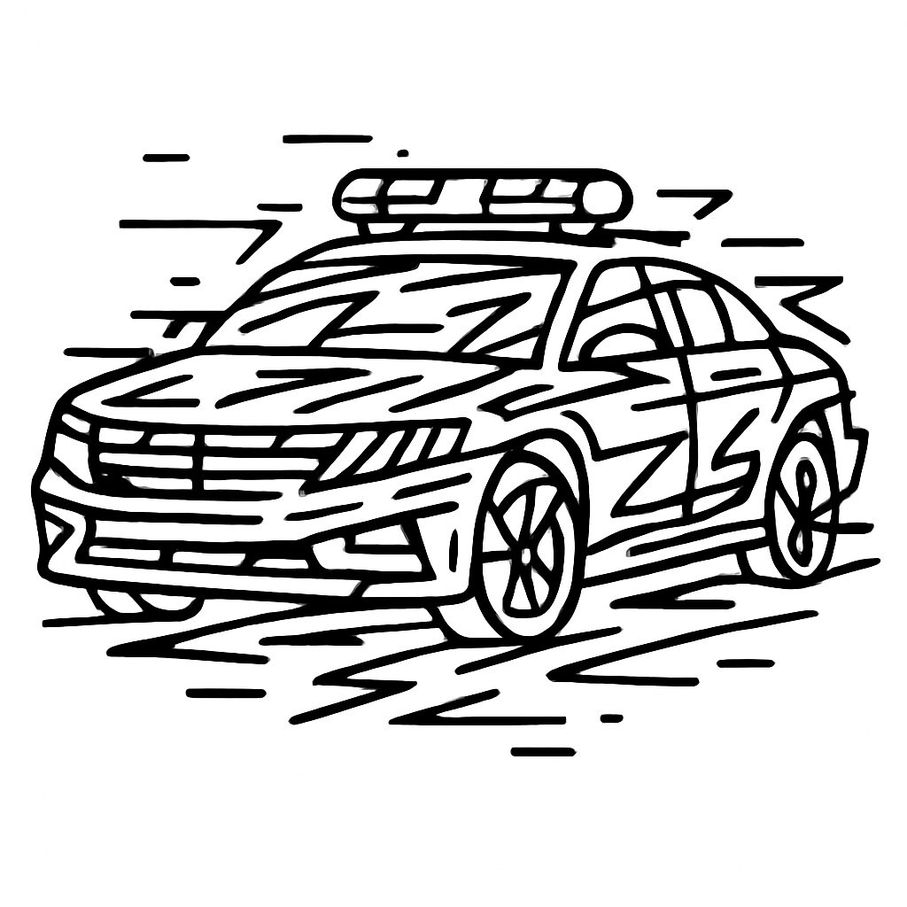 Abstract Police Car