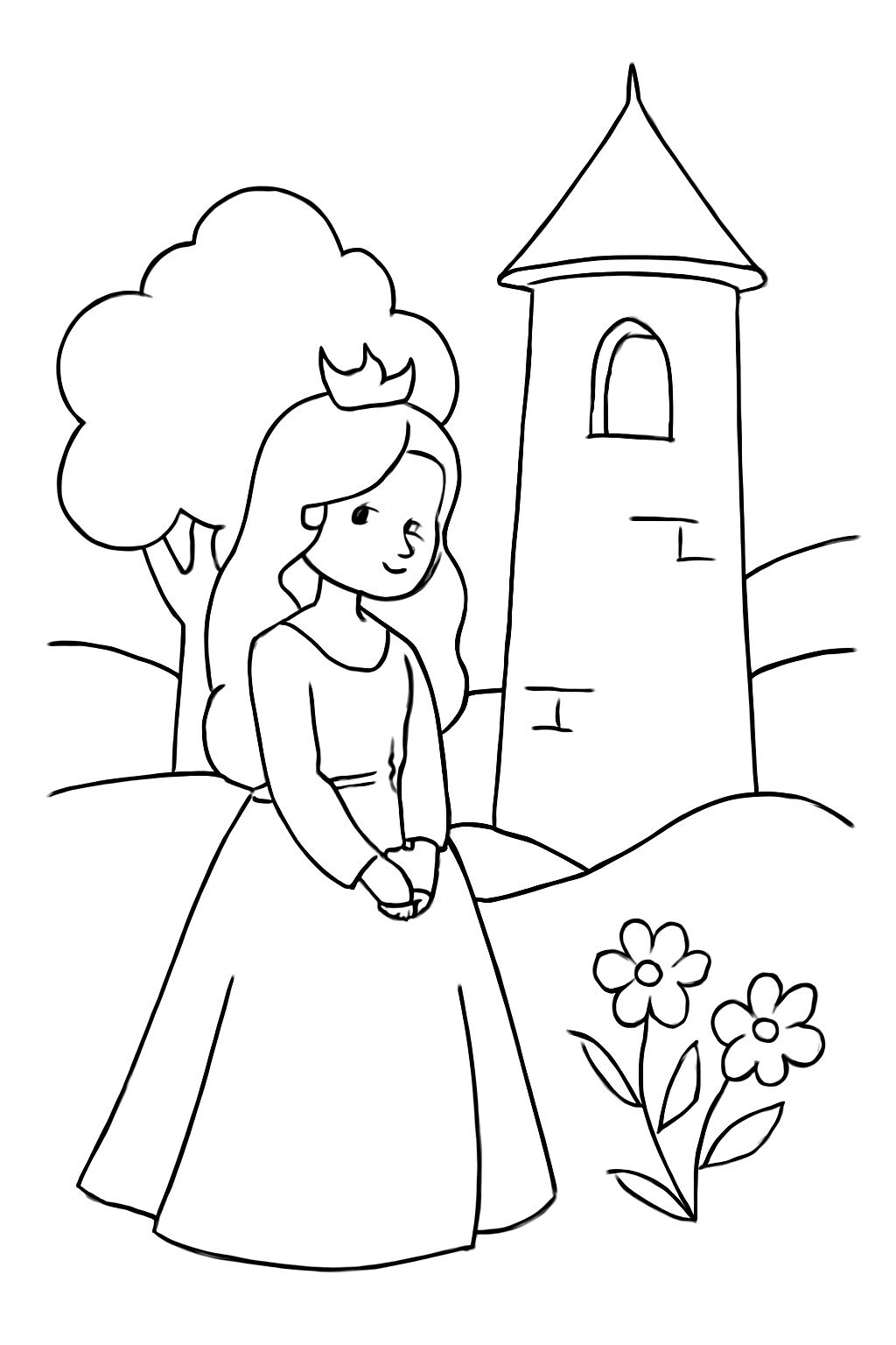 Black and White Line Art Style