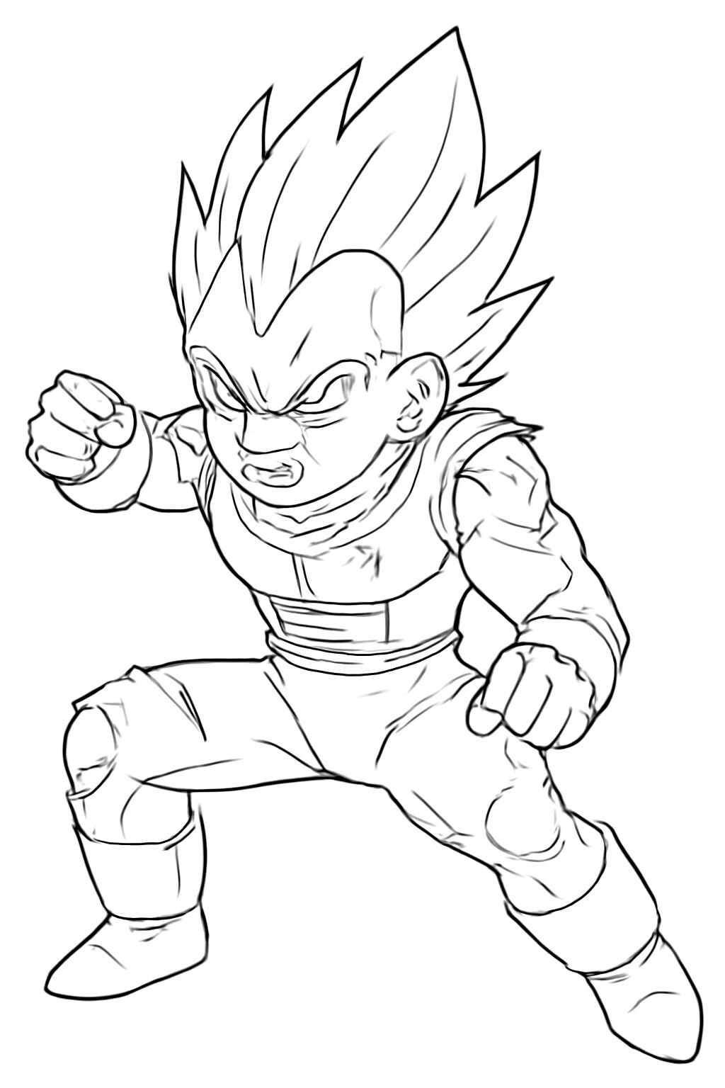 Fighting Vegeta