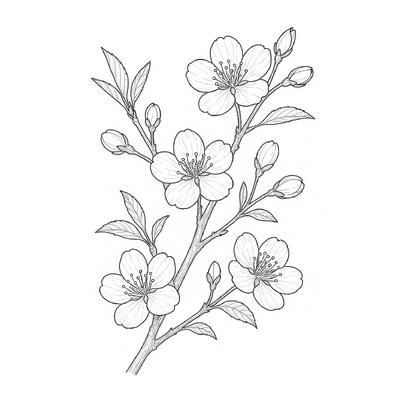 Apricot Blossom &amp; Peach Blossom Coloring Pages for Kids – Cutest 2026