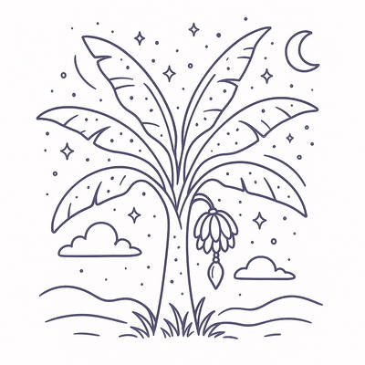 Banana Tree Coloring Pages for Kids – Best Designs 2026
