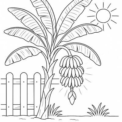 Banana Tree Coloring Pages for Kids – Best Designs 2026